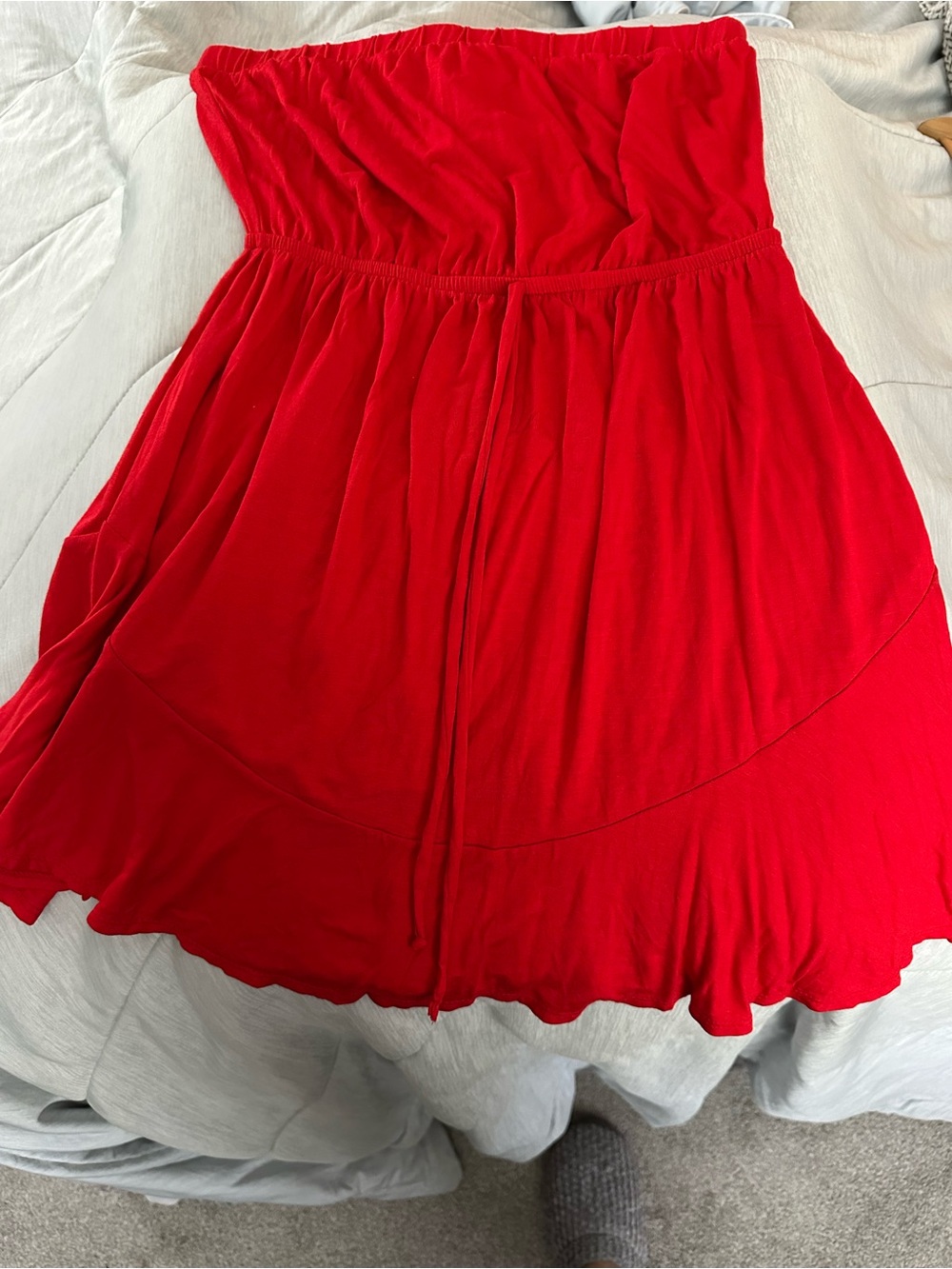 Rolla Coster Bright Red Strapless Summer Dress